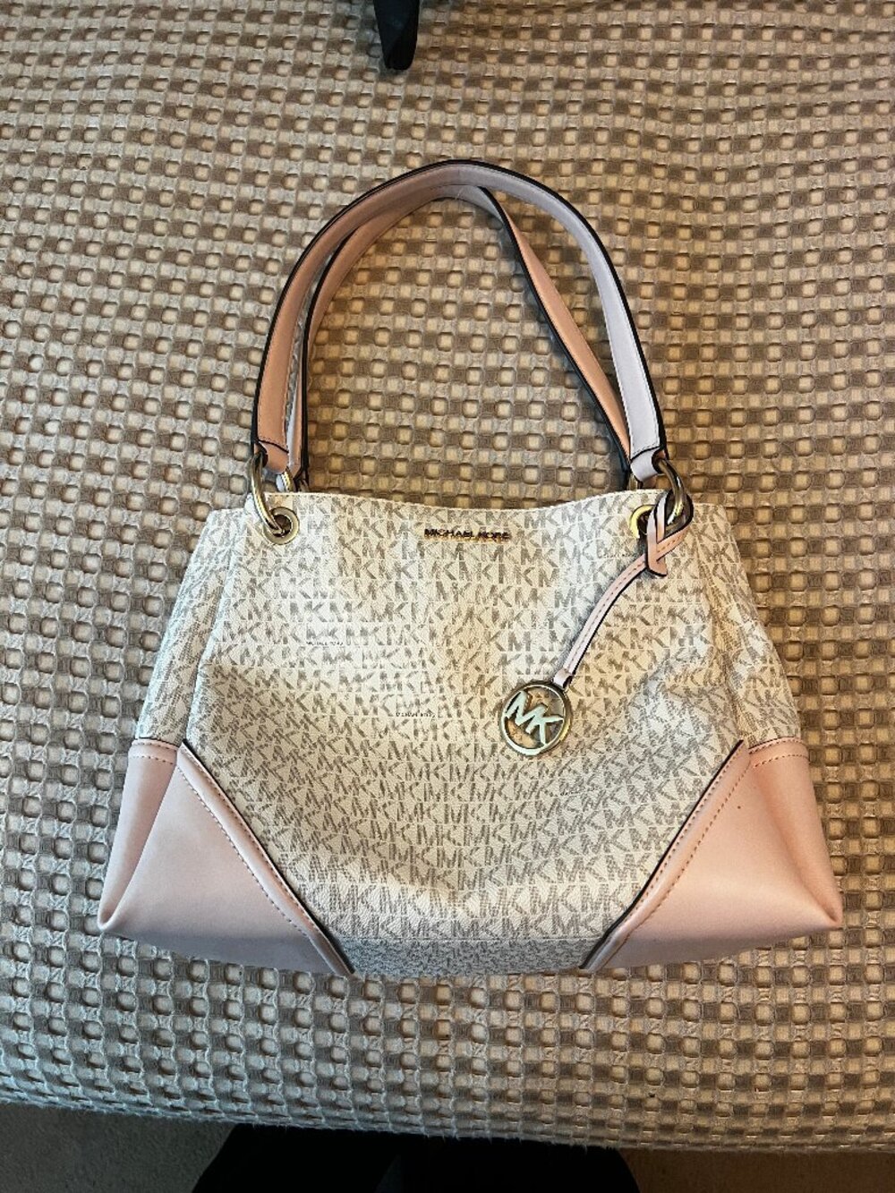 Michael Kors Purse, Pale Pink, MK Pattern